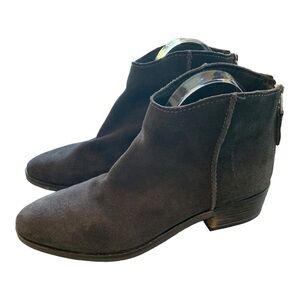 Dolce Vita Tucker Dark  Grey Suede Ankle Boots Women's sz 9 EUC